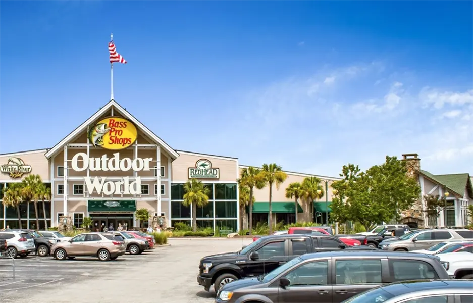 Bass Pro Shops Outdoor World storefront at Myrtle Beach Mall